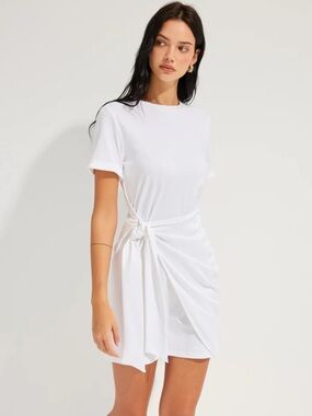 A New Day White Faux Wrap Mini Dress - Medium